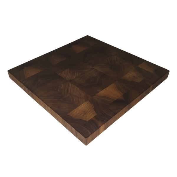 Stirnholz-Schneidebrett Nussbaum 30x30cm