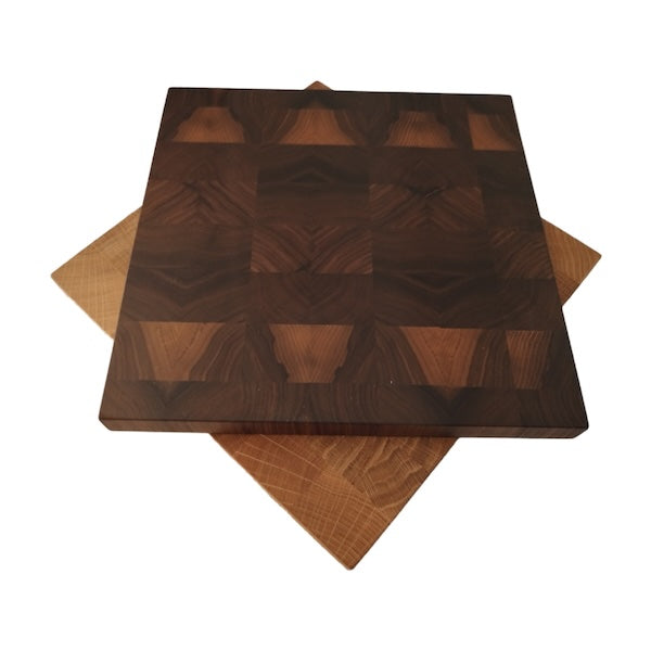 Stirnholz-Schneidebrett Nussbaum 30x30cm
